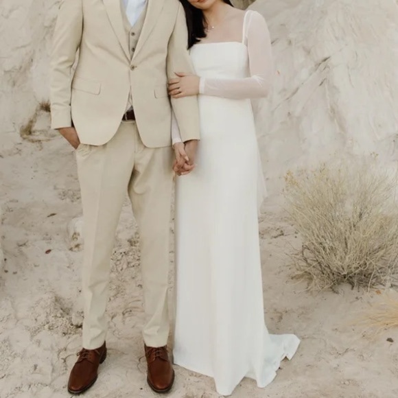 Lovingly Yours White Mesh Long Sleeve Maxi Dress - Picture 3 of 9